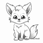Cute Baby Fox (Kit) Coloring Pages 1