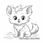 Cute Baby Fox (Kit) Coloring Pages 2