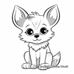 Cute Baby Fox (Kit) Coloring Pages 3