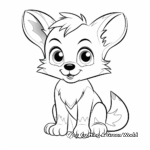 Cute Baby Fox (Kit) Coloring Pages 4
