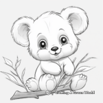 Cute Baby Koala Coloring Pages 1
