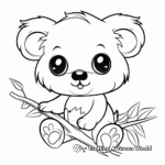 Cute Baby Koala Coloring Pages 4