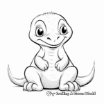 Cute Baby Komodo Dragon Coloring Pages 1