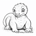 Cute Baby Komodo Dragon Coloring Pages 2