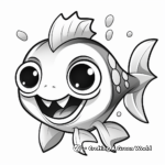 Cute Baby Piranha Coloring Pages 3