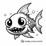 Cute Baby Piranha Coloring Pages 4