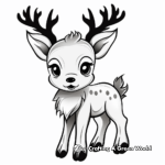 Cute Baby Reindeer Coloring Pages 4