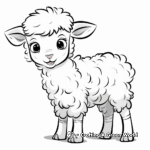 Cute Baby Sheep Coloring Pages 1