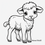 Cute Baby Sheep Coloring Pages 2