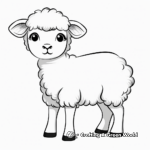 Cute Baby Sheep Coloring Pages 3