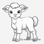Cute Baby Sheep Coloring Pages 4
