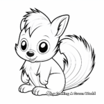 Cute Baby Skunk Coloring Pages 2