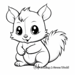 Cute Baby Squirrel Coloring Pages 4