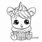 Cute Baby Unicorn and Cupcake Coloring Pages 1
