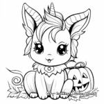Cute Baby Unicorn Pumpkin Coloring Pages 1