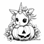 Cute Baby Unicorn Pumpkin Coloring Pages 3