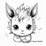 Cute Baby Unicorn with Mask Coloring Sheets 4