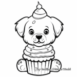 Cute Birthday Cupcake Coloring Pages 2