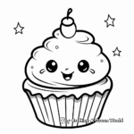 Cute Birthday Cupcake Coloring Pages 4