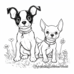 Cute Boston Terrier Puppies Coloring Pages 4