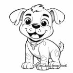 Cute Bulldog Puppy Coloring Pages 1