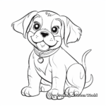 Cute Bulldog Puppy Coloring Pages 2