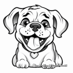 Cute Bulldog Puppy Coloring Pages 4