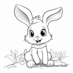 Cute Bunny Easter Coloring Pages 1
