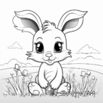 Cute Bunny Easter Coloring Pages 2