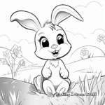 Cute Bunny Easter Coloring Pages 3