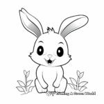 Cute Bunny Easter Coloring Pages 4
