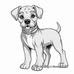 Cute Cartoon Cane Corso Coloring Pages for Kids 2
