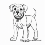 Cute Cartoon Cane Corso Coloring Pages for Kids 3