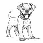 Cute Cartoon Cane Corso Coloring Pages for Kids 4