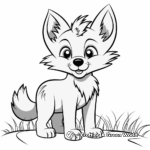 Cute Cartoon Coyote Coloring Pages 1