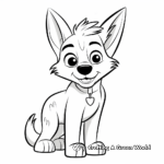 Cute Cartoon Coyote Coloring Pages 2