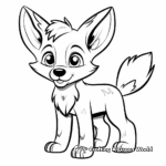 Cute Cartoon Coyote Coloring Pages 3
