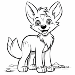 Cute Cartoon Coyote Coloring Pages 4