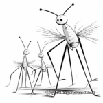 Cute Cartoon Daddy Long Legs Coloring Pages 2