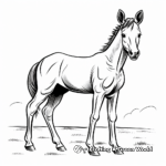 Cute Cartoon Foal Coloring Pages for Kids 4
