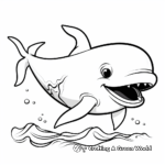 Cute Cartoon Style Whale Coloring Pages 3