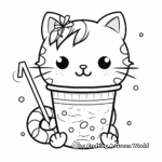 Cute Cat-themed Bubble Tea Coloring Pages 1