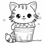 Cute Cat-themed Bubble Tea Coloring Pages 3
