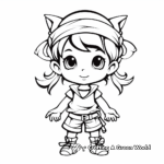 Cute Christmas Elf Coloring Pages for Teens 3