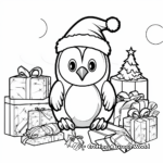 Cute Christmas Penguin Coloring Pages 4