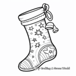 Cute Christmas Stocking Card Coloring Pages 1