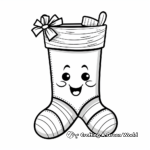 Cute Christmas Stocking Card Coloring Pages 3