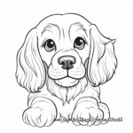 Cute Cocker Spaniel Puppy Coloring Pages 1