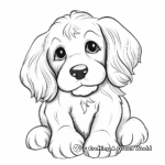 Cute Cocker Spaniel Puppy Coloring Pages 4