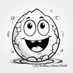 Cute Cracked Egg Coloring Pages 1